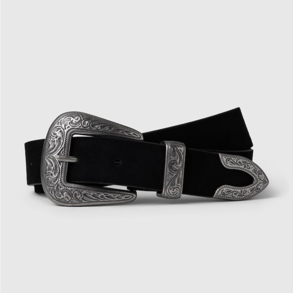 Gap Black Suede Western Belt